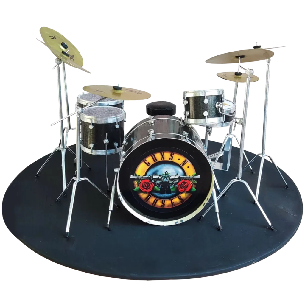 Batería con tema Guns N’ Roses | Instrumentos Miniatura SV El Salvador